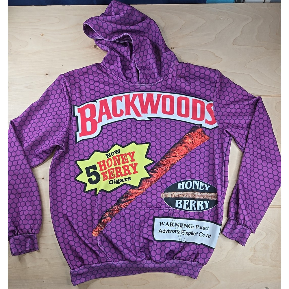 Backwoods Honey Berry Pullover Hoodie Purple Size 4XL
